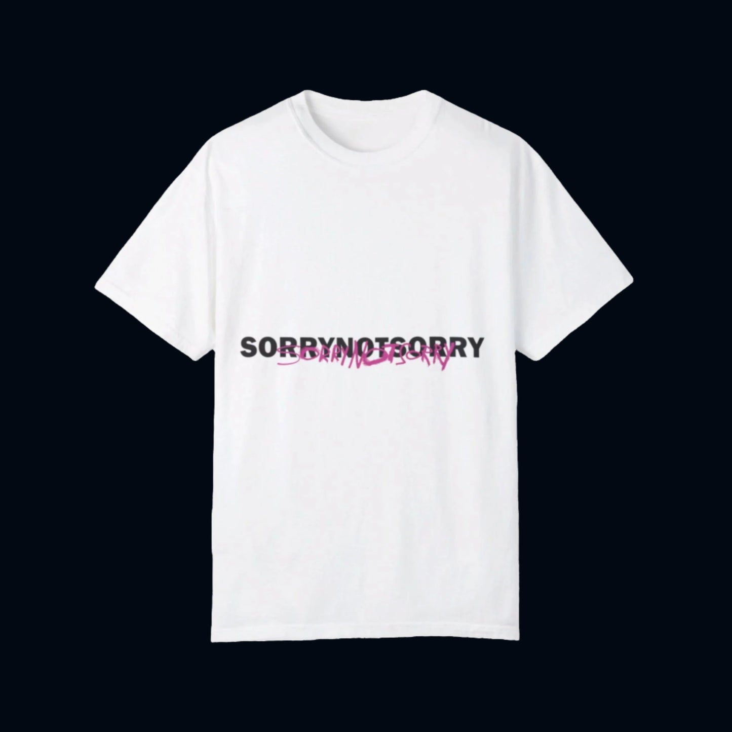 double sorry white t-shirt