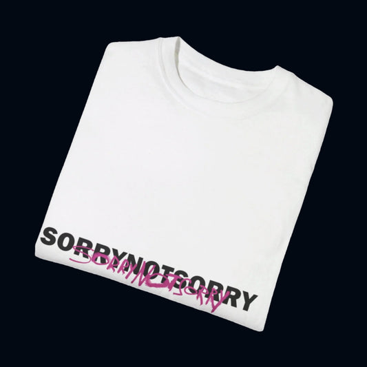 double sorry white t-shirt