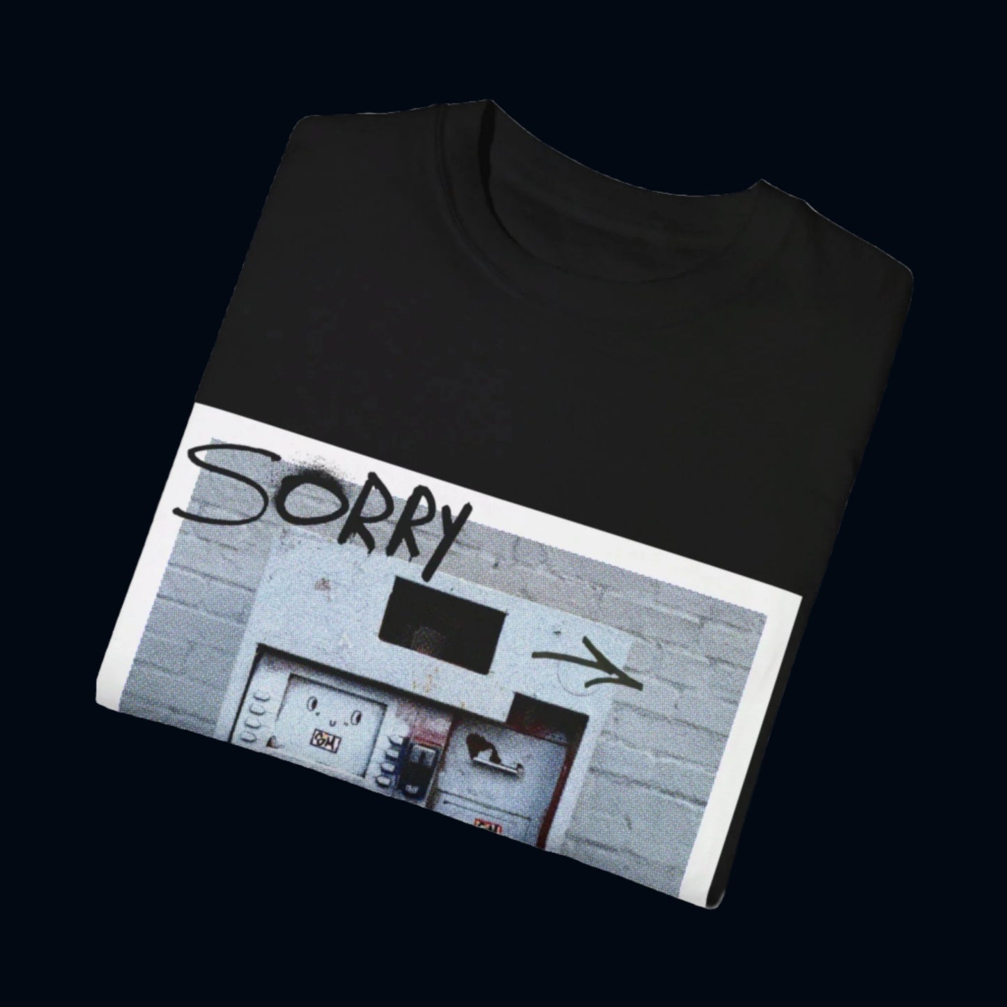 sorry not sorry band t shirt in black custom design