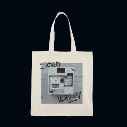 unique streetstyle graffiti sorry not sorry band tote bag